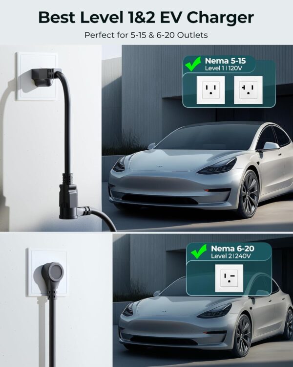 Tesla EV Charger Portable Universal  Level 1 & 2 16Amp - Image 4