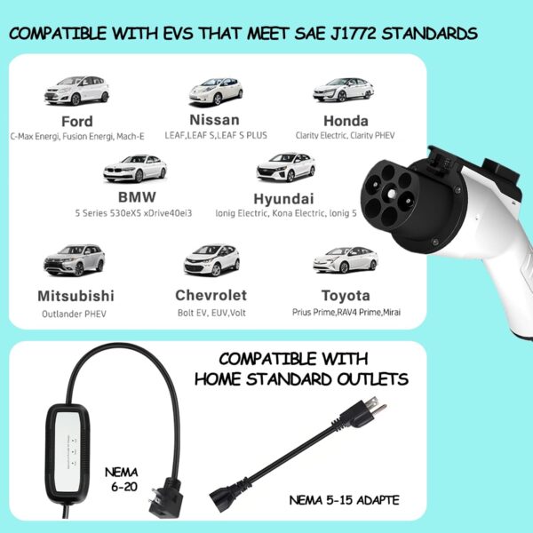 Versatile EV Charger Portable Level 1 & 2 charging 16Amp - Image 5