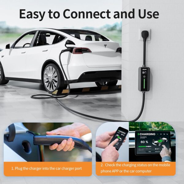 Alxum EV Charger Level 2 32Amp Tesla Portable - Image 6