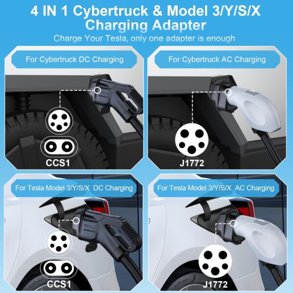 Tesla Cybertruck Fast Charge Adapter CCS & J1772 - Image 4