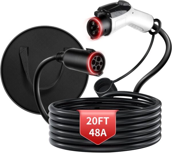 Extend Your EV Chargers 48A 20ft J1772 EV Extension Cable