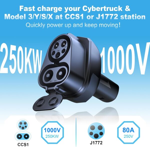 Tesla Cybertruck Fast Charge Adapter CCS & J1772 - Image 3