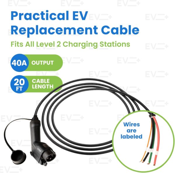 EV Charger Level 2  Replacement Cord SAE J1772 40Amp - Image 2