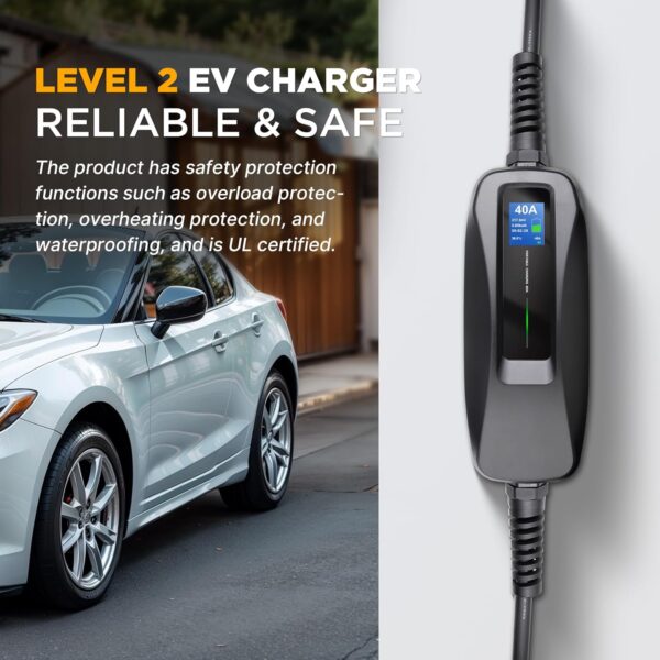 Blazing-Fast BESENERGY 40Amp Level 2 EV Charger - Image 2