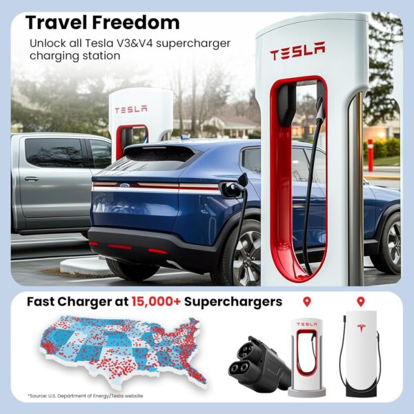 SuperCharge NACS to CCS Adapter Powerful 500A/250kW - Image 4