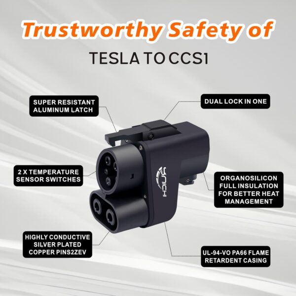 Velocity NACS-CCS1 Adapter Powerful 500A/250kW - Image 7