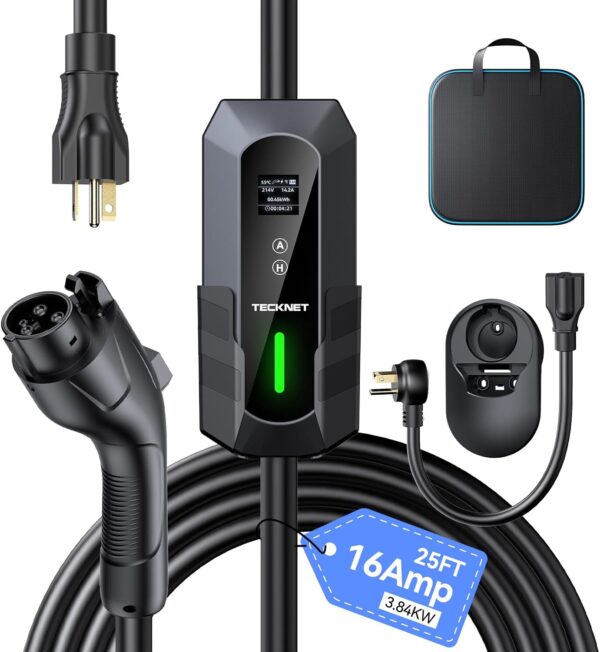 EV TECKNET Reliable EV Charger Portable 16A