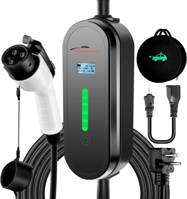 EV Charger Portable Convenient & Compatible Level 1 & 2 16Amp