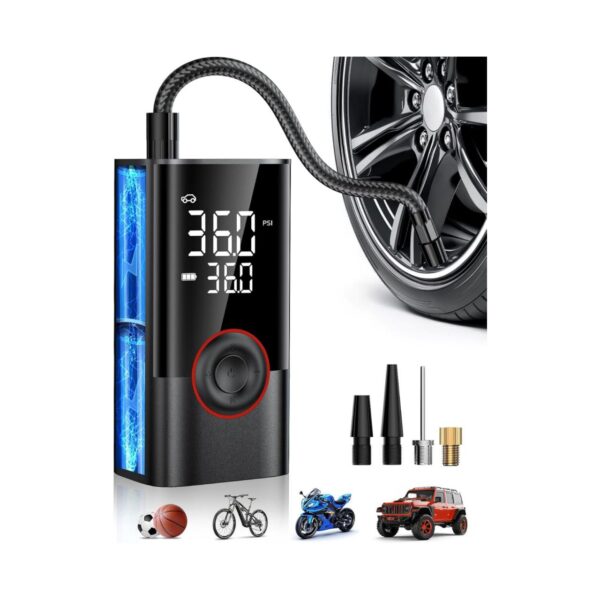 OMQ 150PSI Portable Tire Inflator Cordless Air Pump