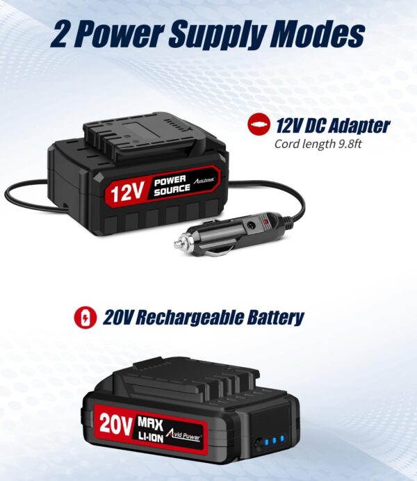 AVID POWER 20V Cordless Tire Inflator/Air Pump - Image 3