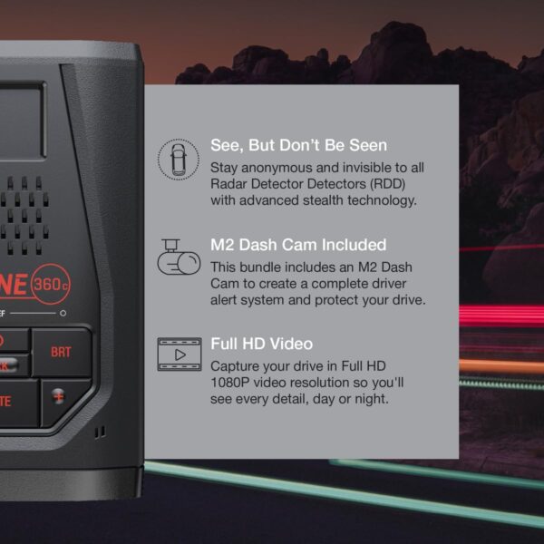 Escort Redline 360c & M2 Radar/Laser Detector & Dash Cam - Image 4