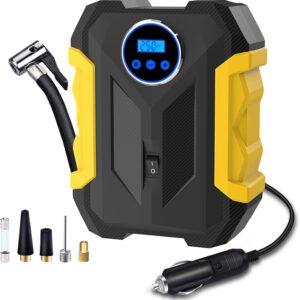 12V Digital Tire Inflator: Portable Air Compressor