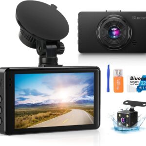 1080P Front & Rear Dash Cam w/ Night Vision & 32G