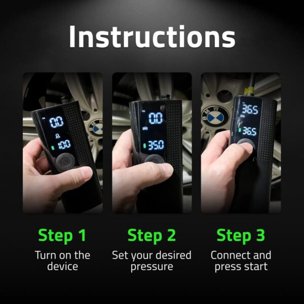 Airmoto Tire Inflator 12V Portable Air Pump for Cars - Image 5