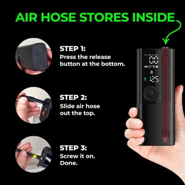 Airmoto Tire Inflator 12V Portable Air Pump for Cars - Image 4
