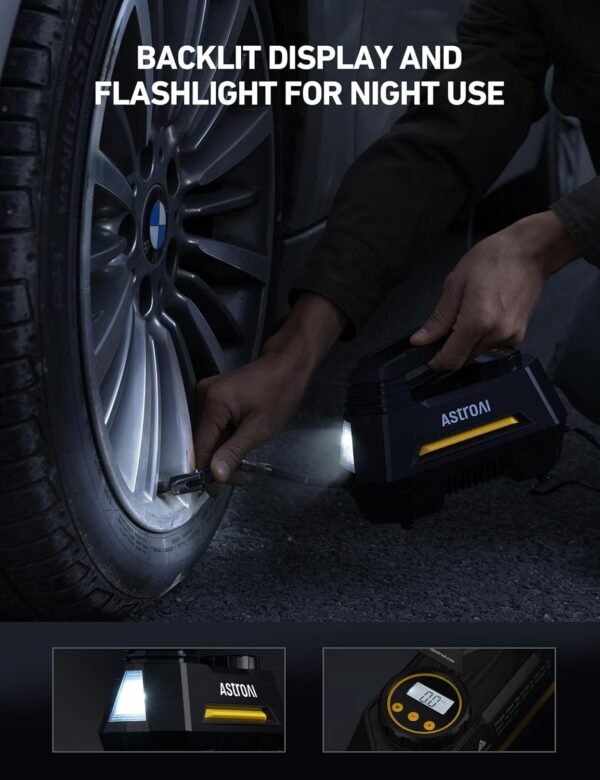 Powerful AstroAI Portable Tire Inflator 12V - Image 7