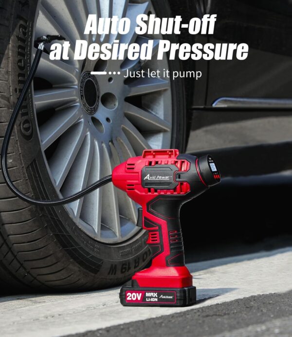 AVID POWER 20V Cordless Tire Inflator/Air Pump - Image 2