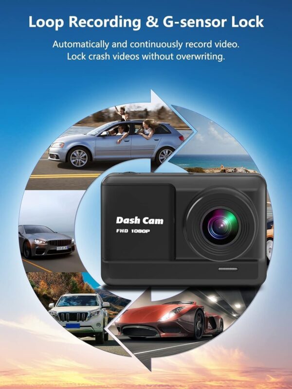 DKK Mini Dash Cam 1080P Front & Rear w/ 32GB SD - Image 4