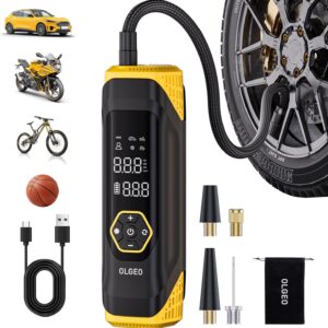 180PSI Portable Tire Inflator: 6X Faster Air Pump