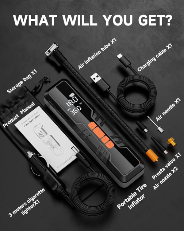 4X Portable Tire Inflator Air Pump - Image 7