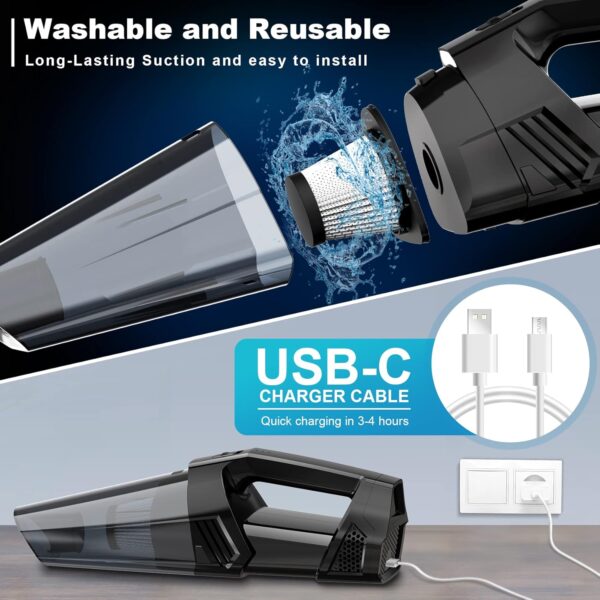 Cordless Handheld Vacuum Portable 2000mAh - Image 4