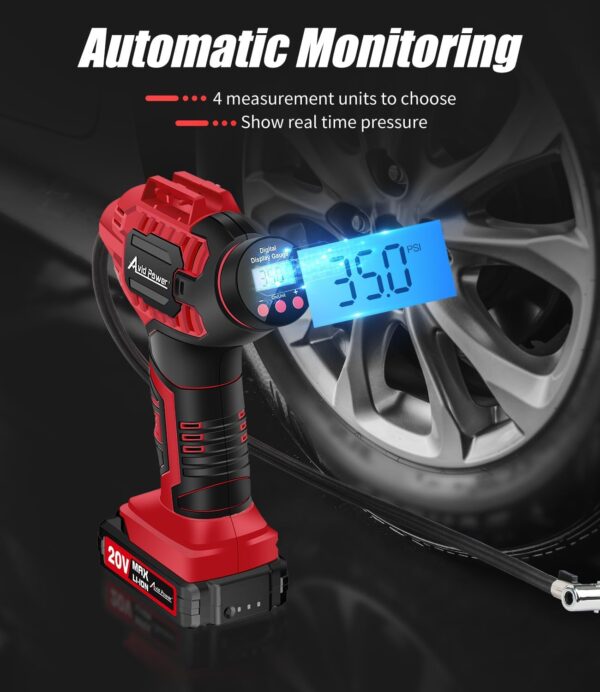 AVID POWER 20V Cordless Tire Inflator/Air Pump - Image 4