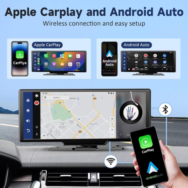 10.26" Wireless CarPlay/Android Auto Touchscreen   - Image 2