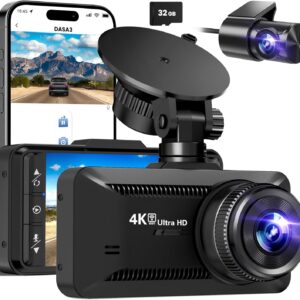 SUVCON 4K/1080P Dual Dash Cam w/ WiFi