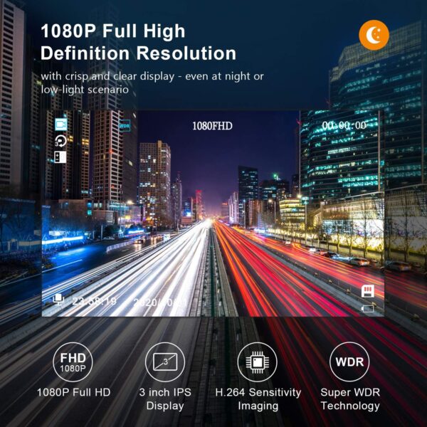 BOOGIIO 1080P Dash Cam w/ 32GB SD Card - Image 3
