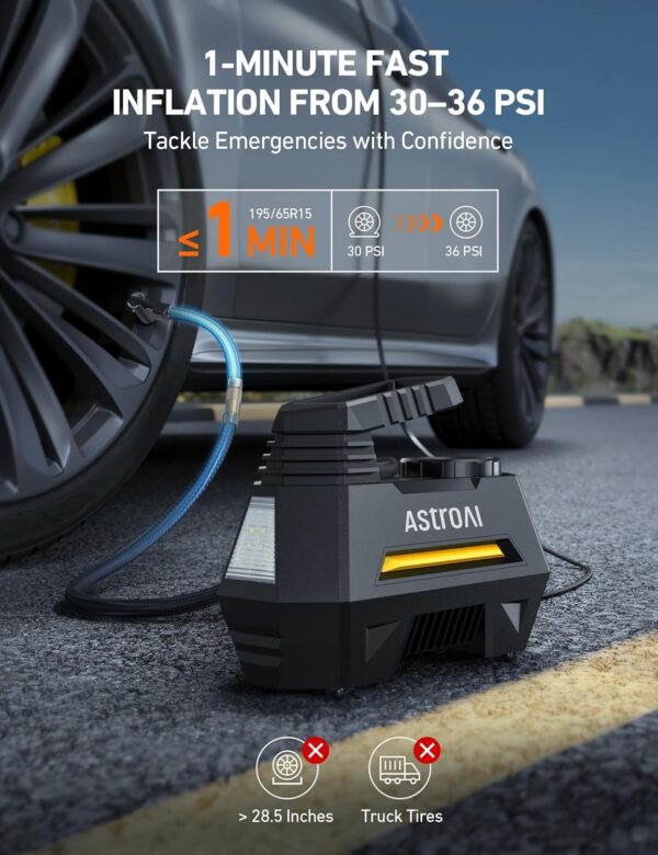 Powerful AstroAI Portable Tire Inflator 12V - Image 2