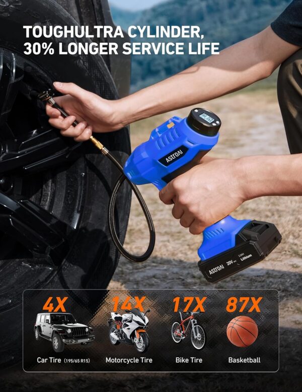 AstroAI Cordless Tire Inflator 160PSI Portable Pump - Image 2