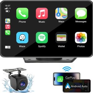 7" Portable CarPlay/Android Auto Wireless Stereo